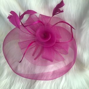 Hot pink fascinator